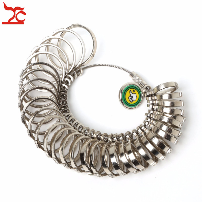 Hữu Ích Kim Loại Nhẫn Sizer Đo Đồng Hồ Đo HK Tiêu Chuẩn Trang Sức Công Cụ 1-33 Kích Thước Khác Nhau Vòng Đo Dụng Cụ