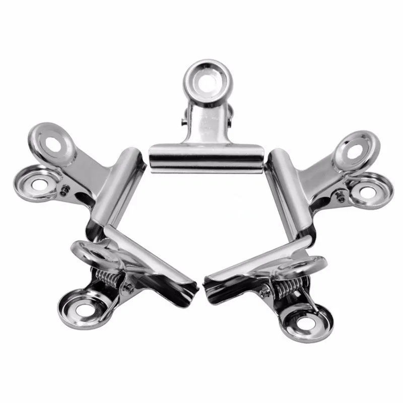 Clip per raccoglitori di documenti in carta per ufficio in metallo tono argento da 10 pezzi convenienti 22mm