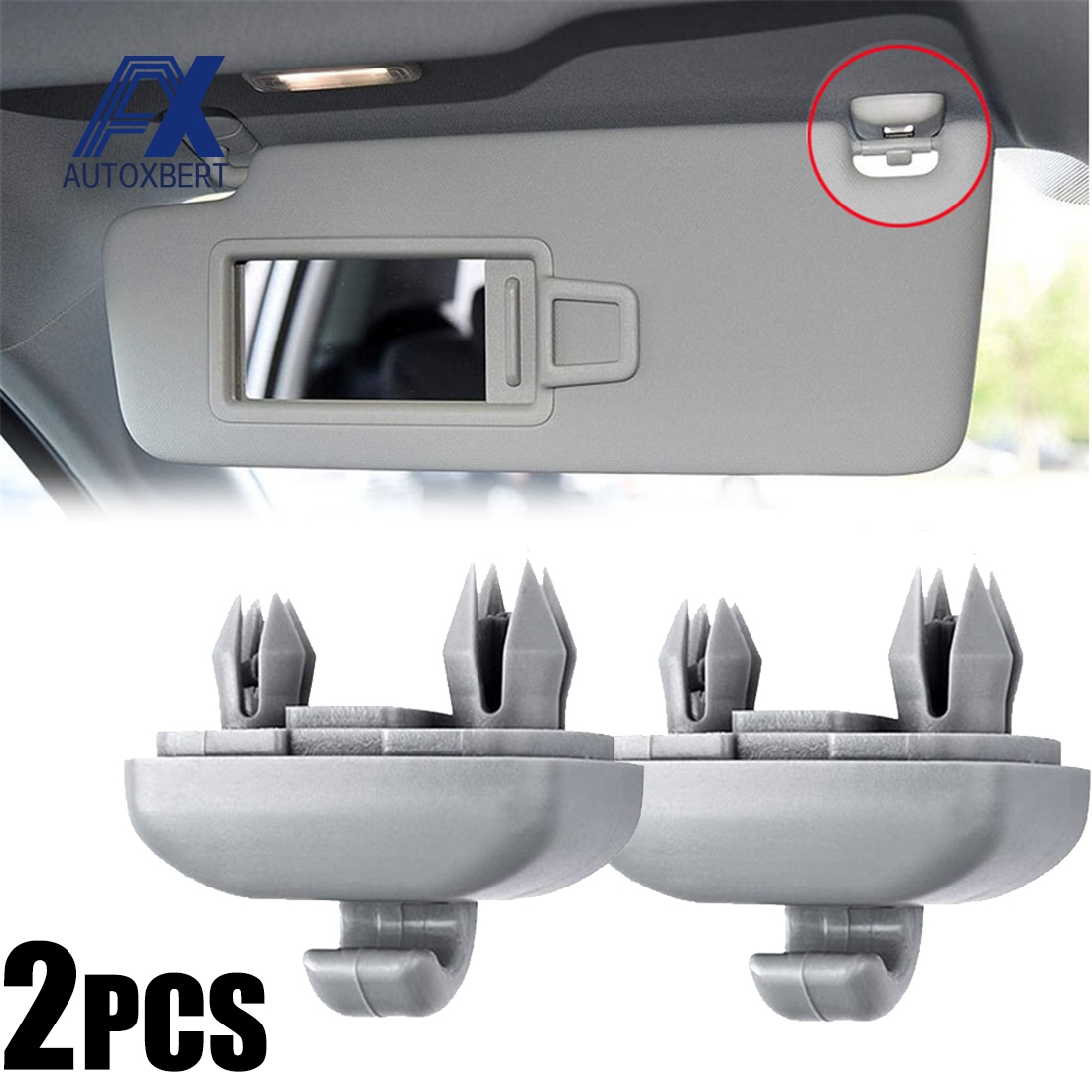 Bộ 2 Tấm Màn Che Nắng Ô Tô Nhìn Kẹp Xám Nội Thất Móc Treo Móc Kẹp Chân Đế Cho Audi A1 A3 S3 A4 S4 Allroad a5 S5 Q3 Q5 8U0857562A Màu Xám