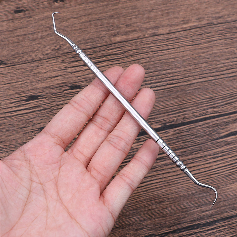 1 Uds. De acero inoxidable, doble extremo, limpieza de dientes de dentista, higiene, explorador, sonda, gancho, selección, productos de herramientas dentales