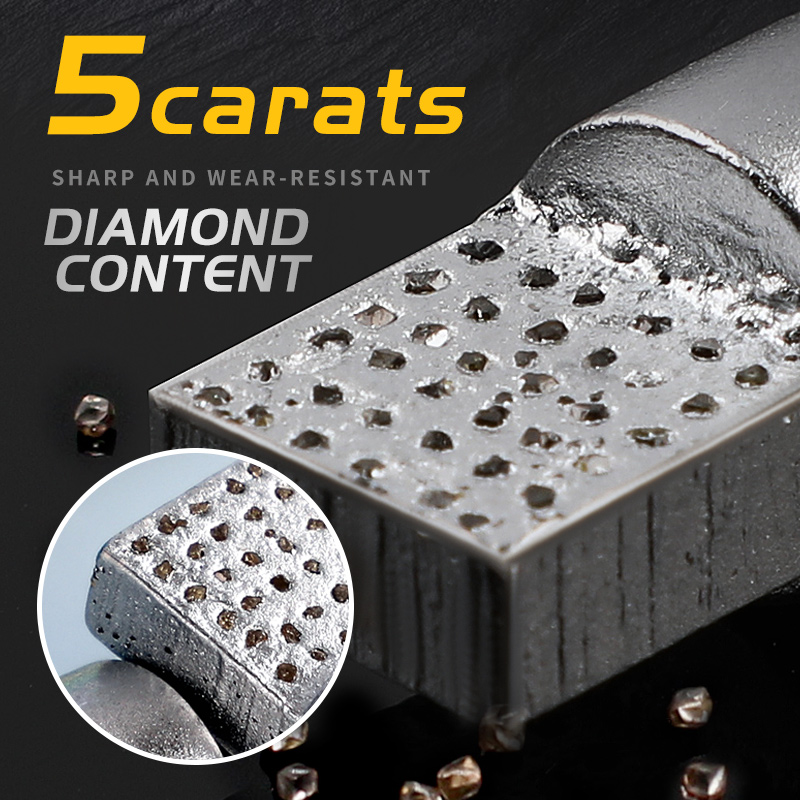 Amoladora de muela de tocador de diamante Natural, mango para uso de herramientas de reparación de muela, herramientas abrasivas de reparación