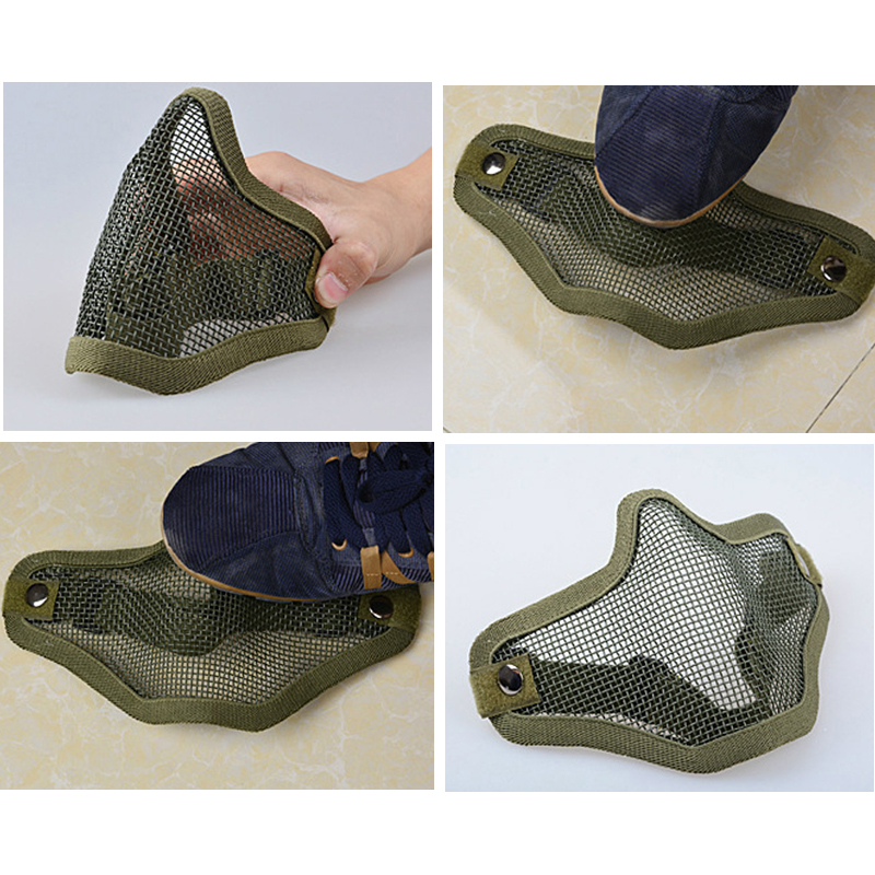 Tactical Airsoft Mask Outdoor Hunting Metal Wire Mesh Protective Mask BB Gun Shooting Paintball Accessories