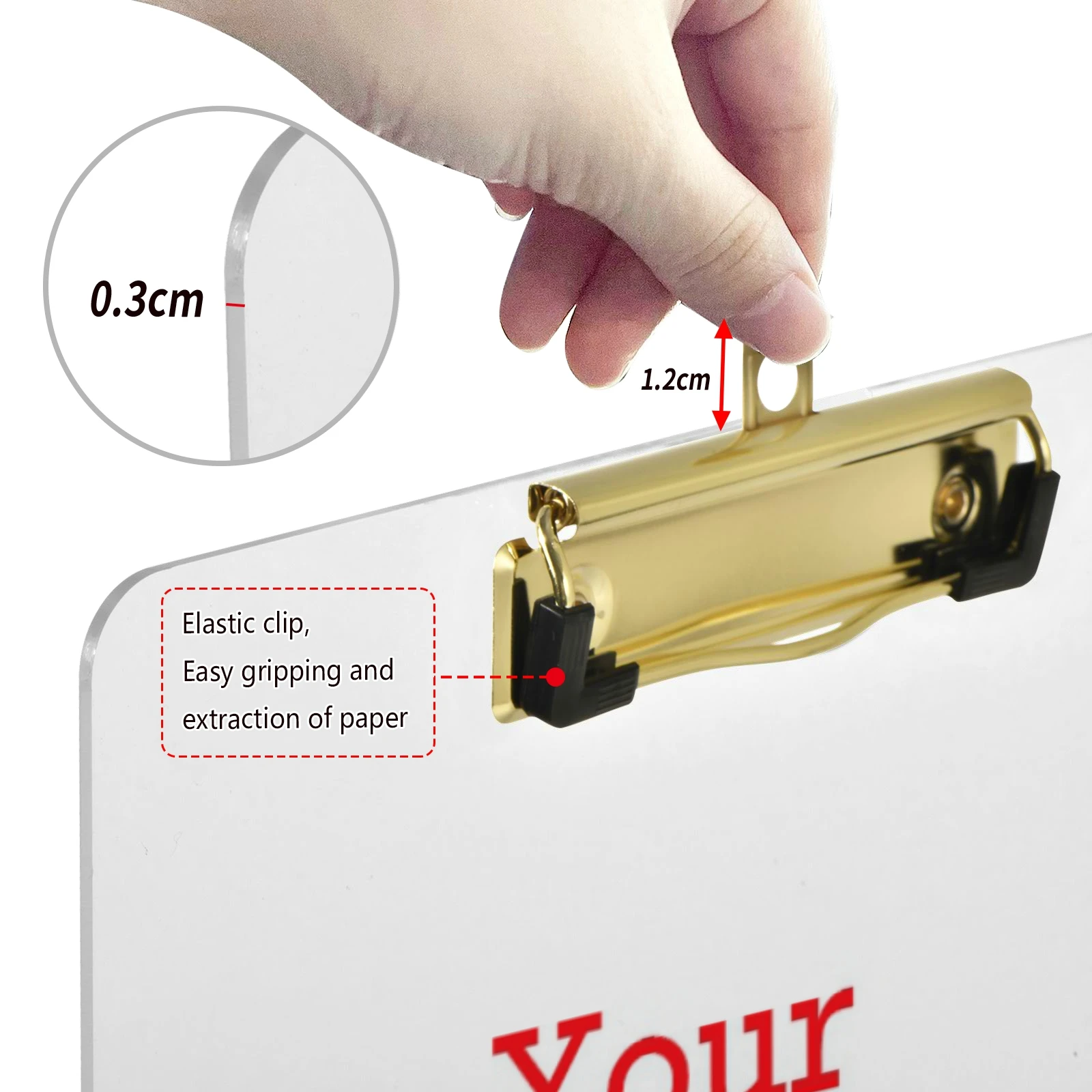 New Custom Pattern Series Writing Board Clip Kids Stationery A4 Paper Acrylic Pad Splint Transparent Clipboard School Supplies