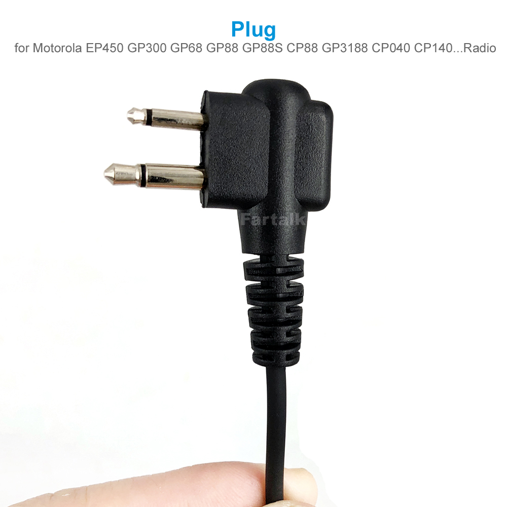 Auricular con micrófono de garganta para Motorola EP450 GP300 GP68 GP88 GP88S CP88 GP3188 CP040 CP140 CP200 Walkie Talkie Radio