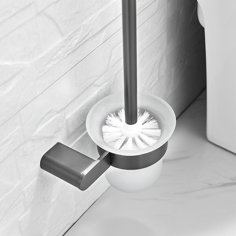 Toilet Sikat Pemegang Baja Tahan Karat Hemat-ruang Dinding Tunggal Sikat Kaca Pemegang Kamar Mandi Aksesoris Perangkat Keras