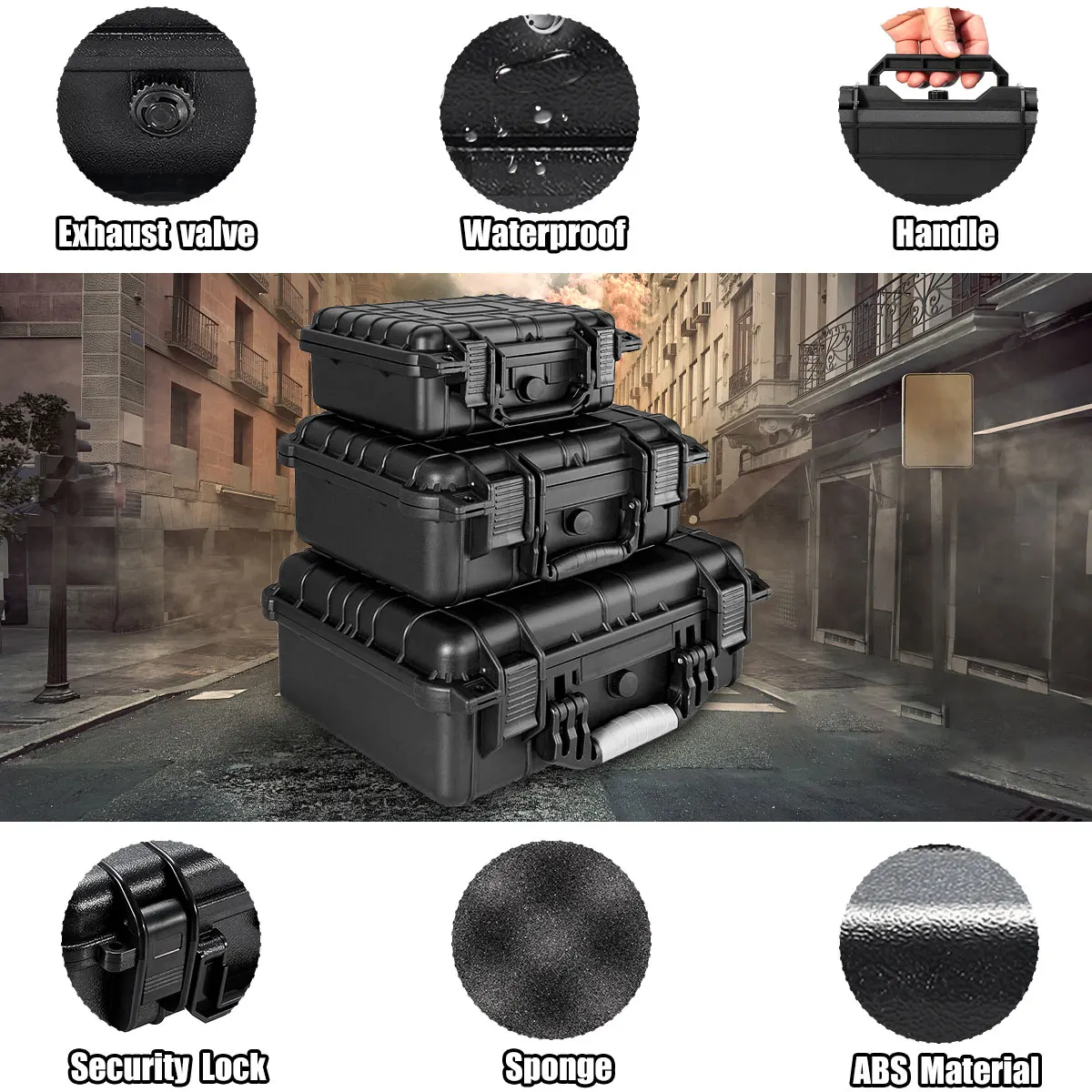 9 Kích Cỡ Chống Nước Cứng Hộp Nhựa Hộp Đựng Thiết Bị An Toàn Hộp Đựng Vali Tác Động Dụng Cụ Ốp Lưng Ốp Lưng Chống Sốc xốp