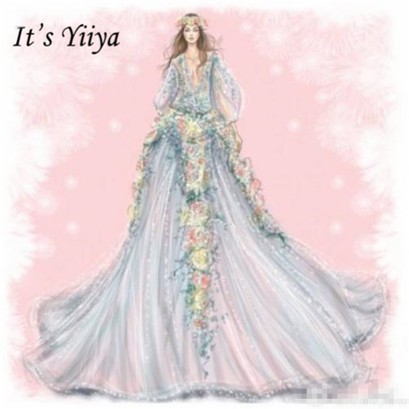 It 'S Yiiya Customค่าธรรมเนียมสำหรับงานแต่งงานชุดชุดราตรีชุดเจ้าสาวFrocks CF001