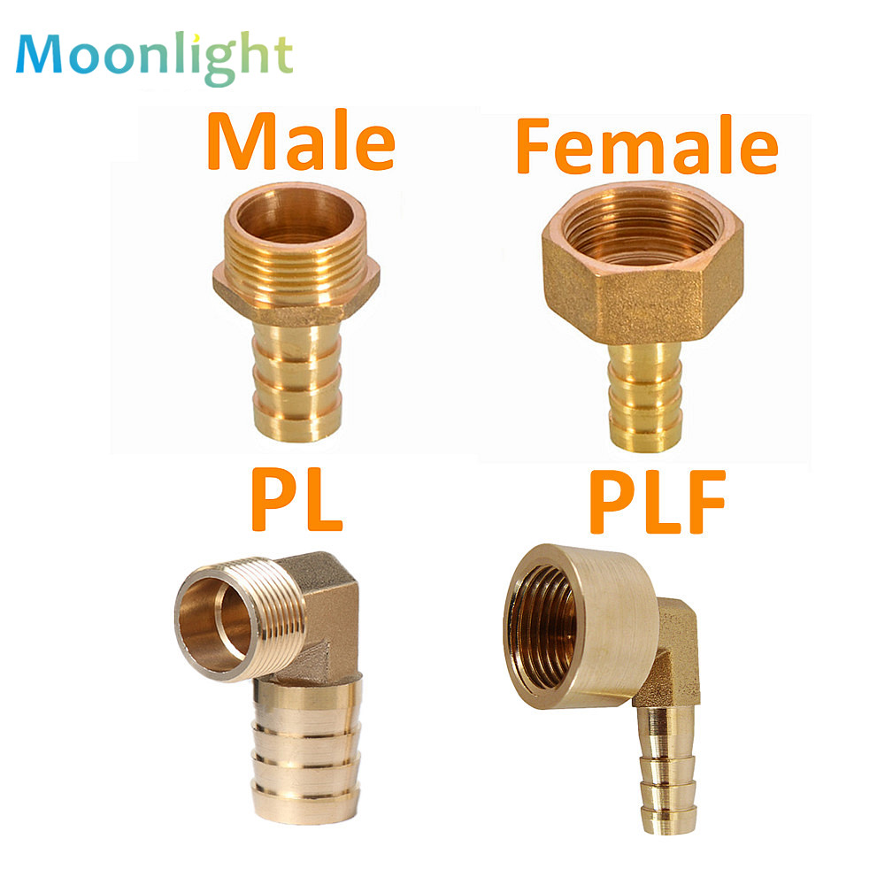 Brass Hose Fitting 6/8/10/12/14/16/19/25mm Barb Tail 1/8" 1/4" 3/8" 1/2" 3/4" 1" BSP Male Female Thread Copper Connector Coupler