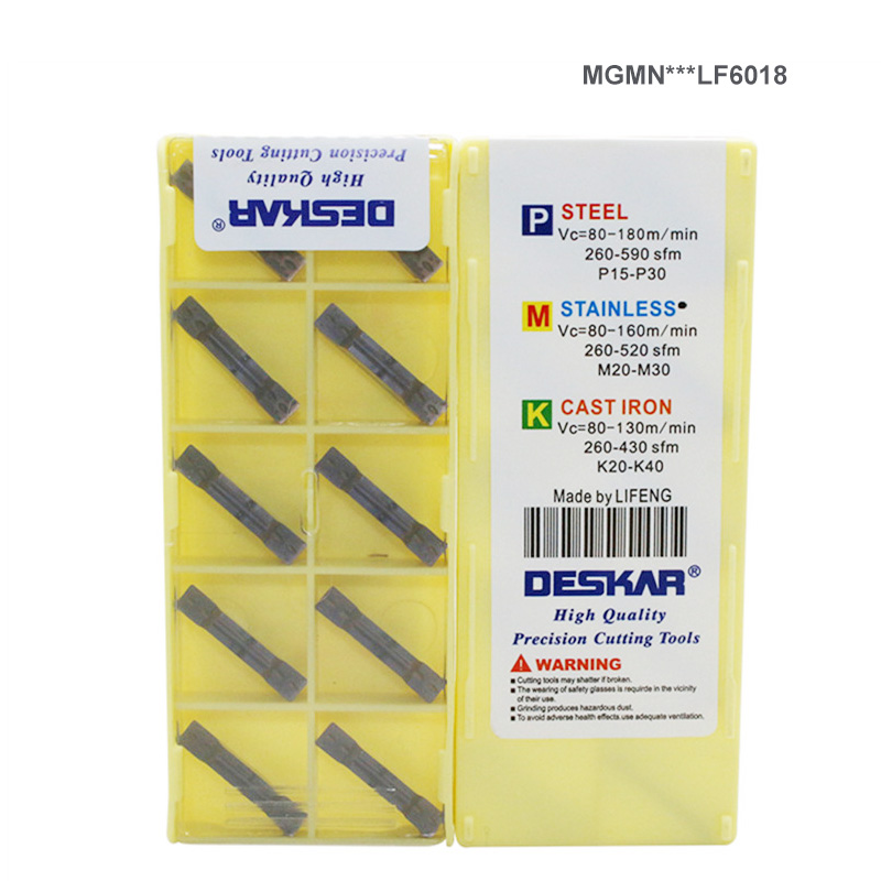 MGMN300 M T H LF6018 Лезвие DESKAR MGMN150-G MGMN200 MGMN250 MGMN400 MGMN500 Твердосплавные пластины для обработки канавок для нержавеющей стали