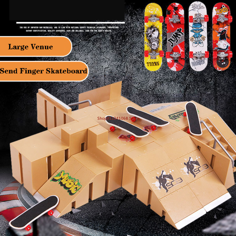 Dedo skates skate parque rampa peças para prática técnica deck crianças presente conjunto fingerboard brinquedos