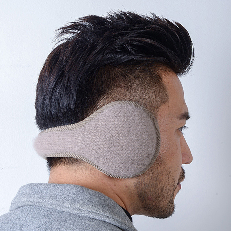 Orejeras de lana suave para hombres y mujeres, máscara de oreja plegable, calentadores de orejas, gorro de oreja a prueba de viento, felpa de conejo, cálido, invierno