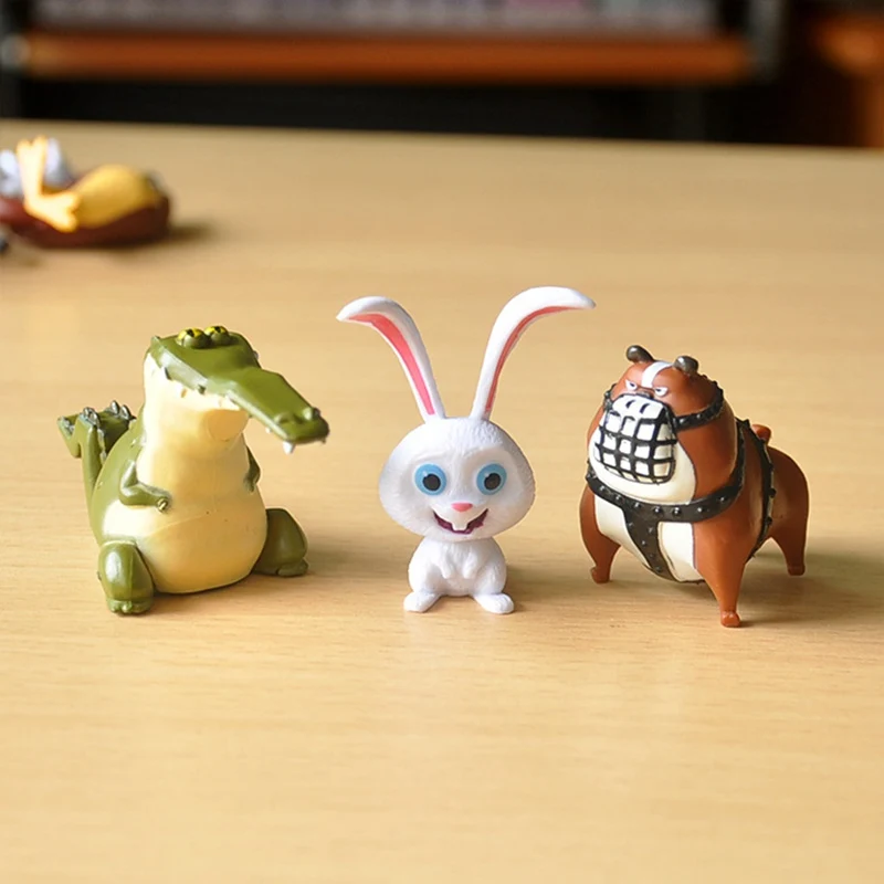 14 pcs Secret สัตว์เลี้ยง PVC กระต่าย Snowball Gidget Mel Dog Max Duke Cat Action Figure ของเล่นคริสต์มาสของขวัญของเล่น