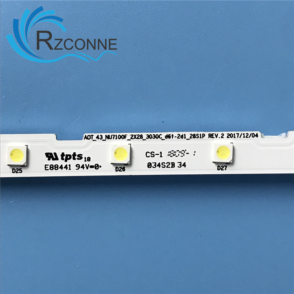 Tira de LED para iluminación trasera 28 lámparas para TV de 43 "UE43NU7100 AOT_43_NU7100F_2X28_3030C BN44-00947A UE43NU7120 UE43NU7170 BN96-45954A