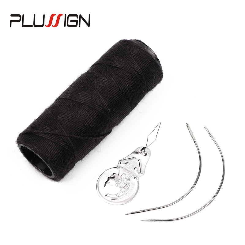 Plussign Nähgarn für Perückennadel und Faden zum Einnähen im Haar C-Nadeln zum Weben von Haar Plussgin-Perückenherstellungswerkzeugen 4 Teile/los