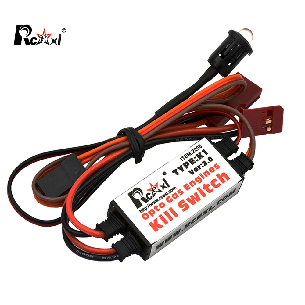 Rcexl Opto Gas Engine Kill Switch Arrêt Version 2.0 pour avion à essence RC