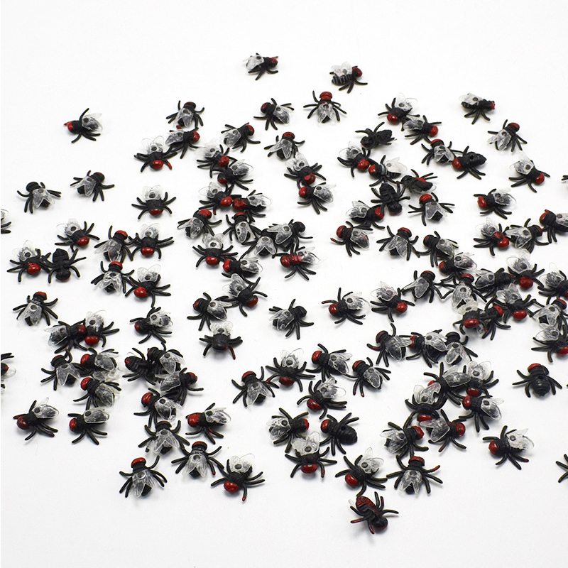 20 ชิ้นของเล่นสนุกปลอมบินเหมือนจริงแมลงของเล่นน่ากลัวน่าขจัดขยะตลกวันเอพริลฟูลส์เล่นตลกอุปกรณ์ประกอบฉากของเล่น
