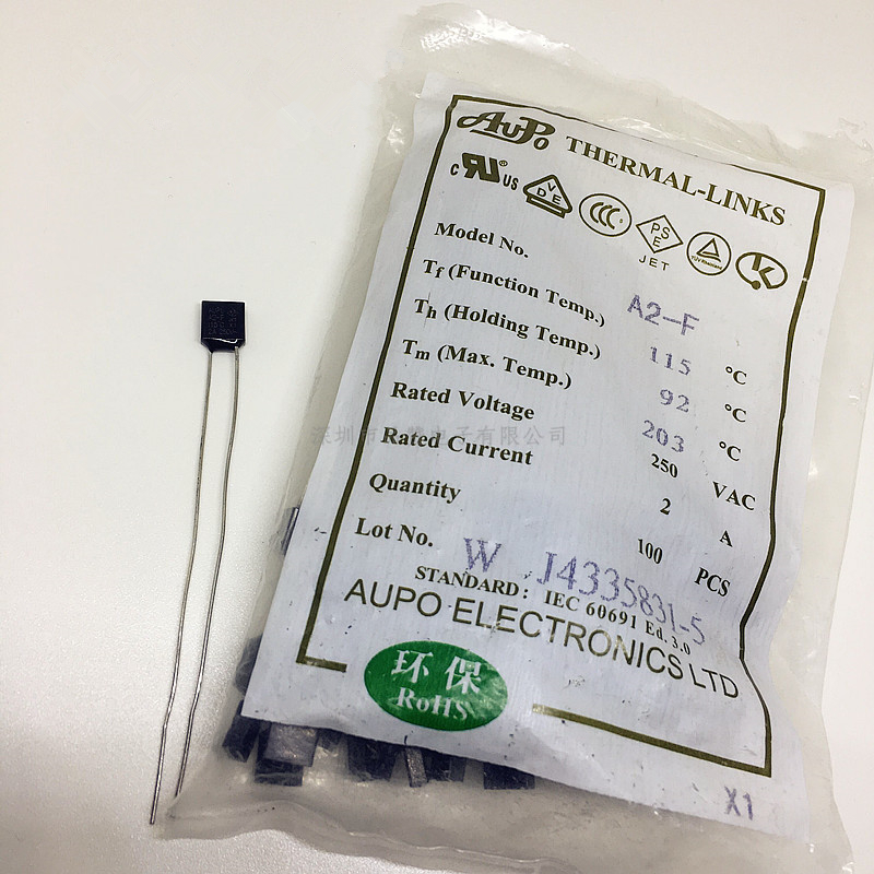 100 Chiếc AUPO Vuông Cầu Chì Nhiệt A4-3A-F 130 Độ 3A 250V RH130