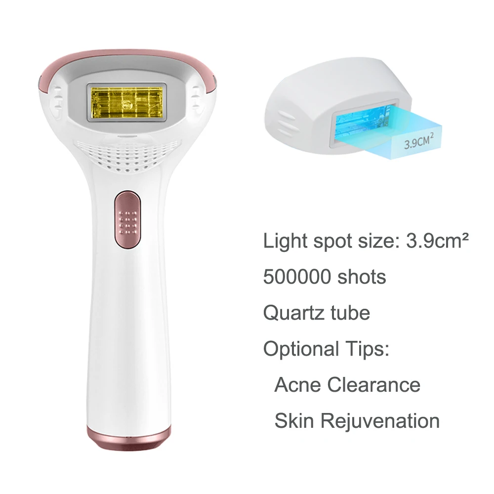 IPL Laser Epilator untuk Wanita 3 Lampu 500000 Flash Profesional Permanen Lengan Kaki Bikini Rambut Menghilangkan Perangkat Laser Pencabutan Rambut