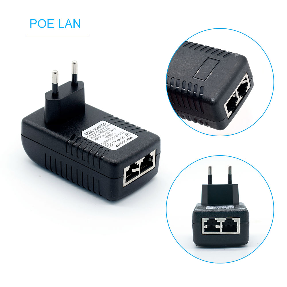 48V/12V POE Injektor Ethernet CCTV Netzteil 0,5A/2A 24W POE für IP Kamera IP Telefone POE Schalter Netzteil EU/US Option