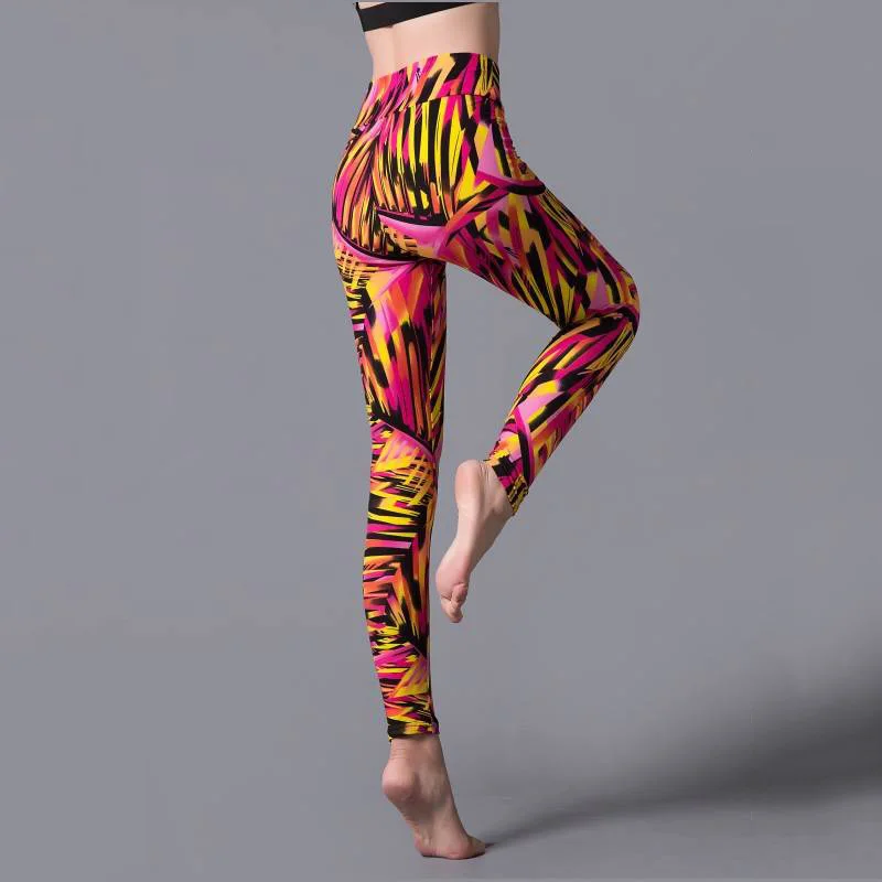 CHSDCSI 夏のスタイルセクシーなレギンス弾性ハイウエストレギンスファッション女性プリントレギンスプッシュアップドロップ無料