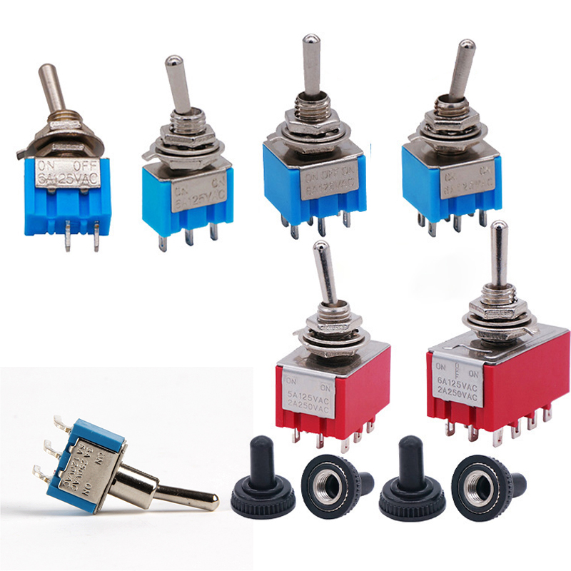6Mm Công Tắc Thu Nhỏ Tặng Công Tắc Đơn Cực Đôi Ném Mini Chống Nước Nắp Thông Minh Micro Điện Tử Tiện Ích ON-OFF-Trên 6A