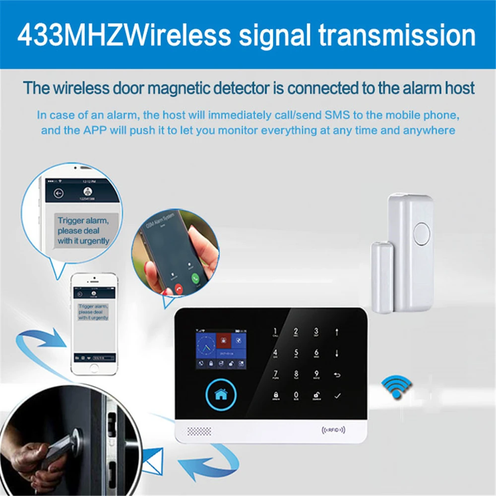 Không Dây Cửa Từ & Cảm Biến Cửa Sổ EV1527 Mã Hóa Chế Độ Sóng RF 433MHz Cho Nhà Báo Nhà Báo Động Chống Trộm bộ Dụng Cụ