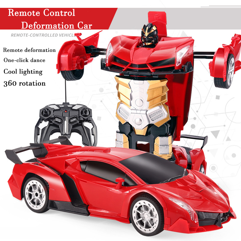 2IN1 ไฟฟ้า RC รถหุ่นยนต์ One-Key Deformation รถกลางแจ้งรีโมทคอนโทรลกีฬารถเด็กของเล่นเด็ก
