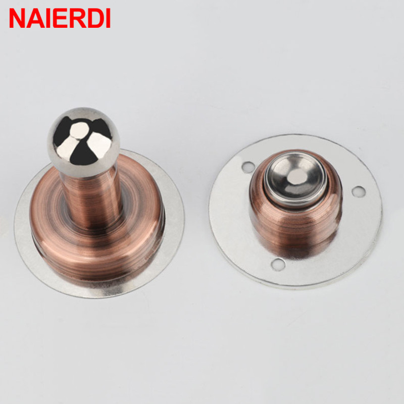 NAIERDI magnetische deurstoppers roestvrij staal non punch deurstopper winddichte wandgemonteerde deurhouder meubelbeslag