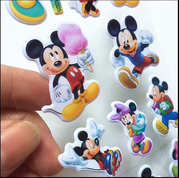 Bộ 6 Hình Chuột Mickey Dễ Thương Minnie Dán Trẻ Em Anime Dễ Thương Dán Hành Lý Xách Tay Thêu Sò Miếng Dán Bán