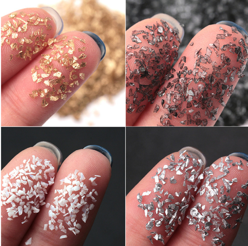 ガラス金属砕石フィラー DIY テーブル装飾ケーキフルーツコースター充填装飾クリスタルエポキシ樹脂モールド