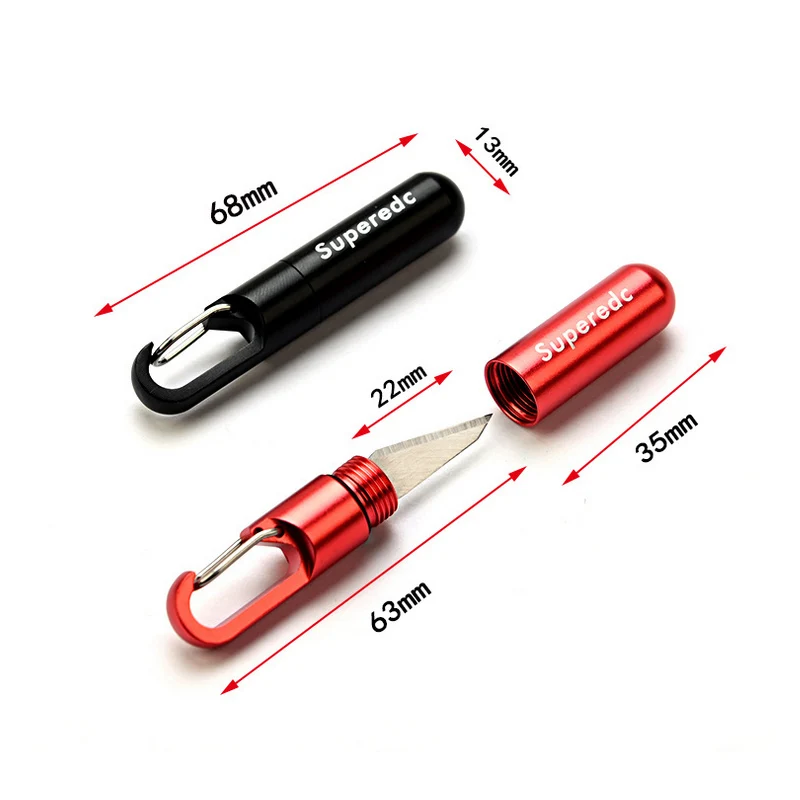 EDC MINI Di Động Viên Dao Cắt Bằng Đồng Mini Đa Năng Dụng Cụ Móc Khóa Mặt Dây Chuyền Dụng Cụ Nhỏ Bé Cắt