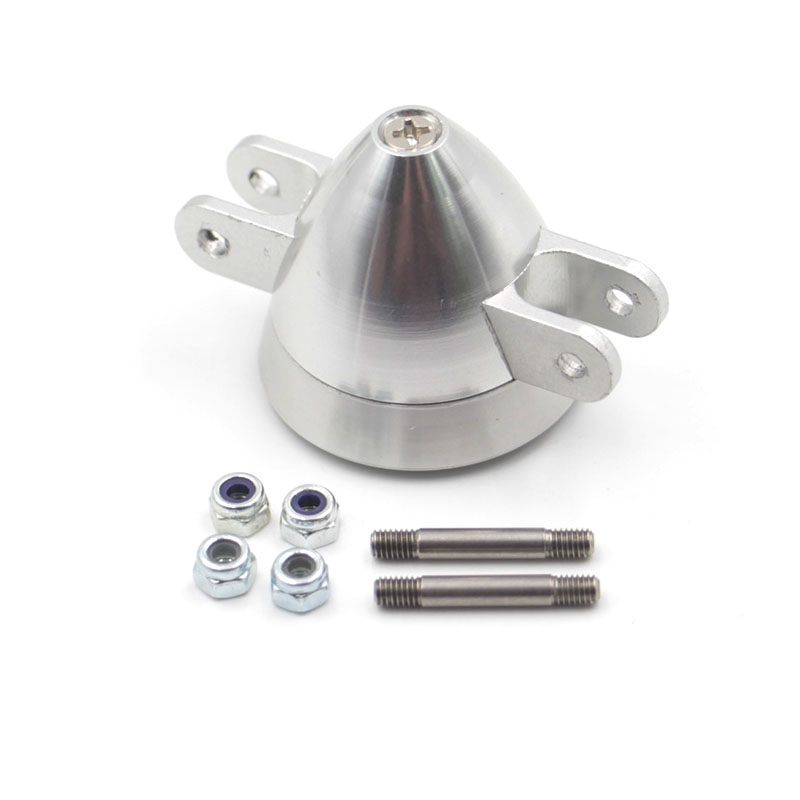 Cubierta giratoria de hélice plegable de aleación de aluminio plateado D28 D33 D38 D43 D48mm diámetro del eje 3,0/3,17/4,0/5,0mm para planeador RC DIY