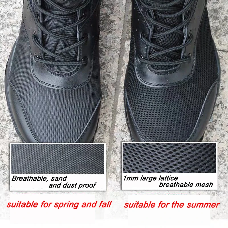 ฤดูร้อน COMBAT BOOT ผู้ชายผู้หญิงปีนเขาการฝึกอบรมน้ําหนักเบากันน้ํายุทธวิธีรองเท้าเดินป่ากลางแจ้ง Breathable ตาข่าย Army รองเท้า