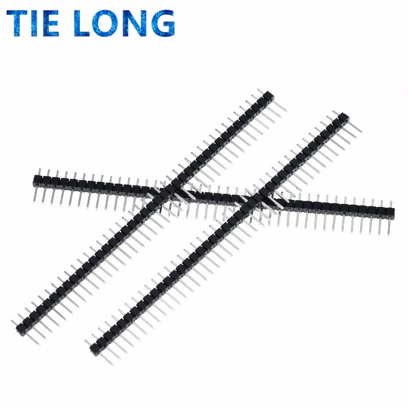 10 stücke 40 Pin 1x40 Einreihig Männlich 2,54 Zerbrechliche Pin Header Stecker Streifen für Arduino Schwarz