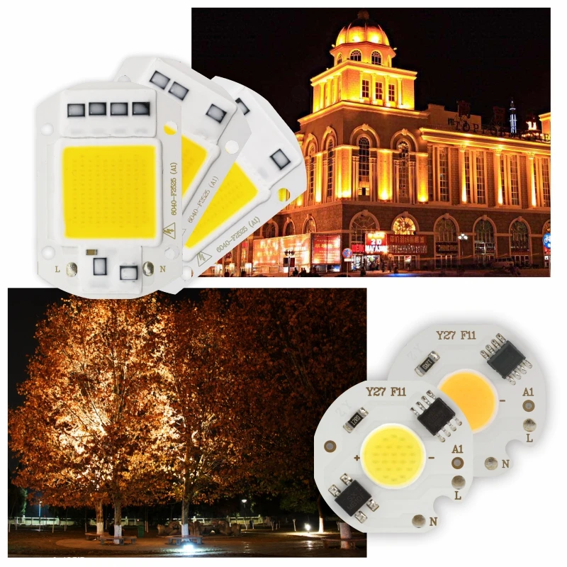 LED COB Chip Lampada 10W 20W 30W 50W 220V Smart IC Non C' È Bisogno di Driver LED lampadina 3W 5W 7W 9W per la Luce di Inondazione del Riflettore di Illuminazione Fai Da Te