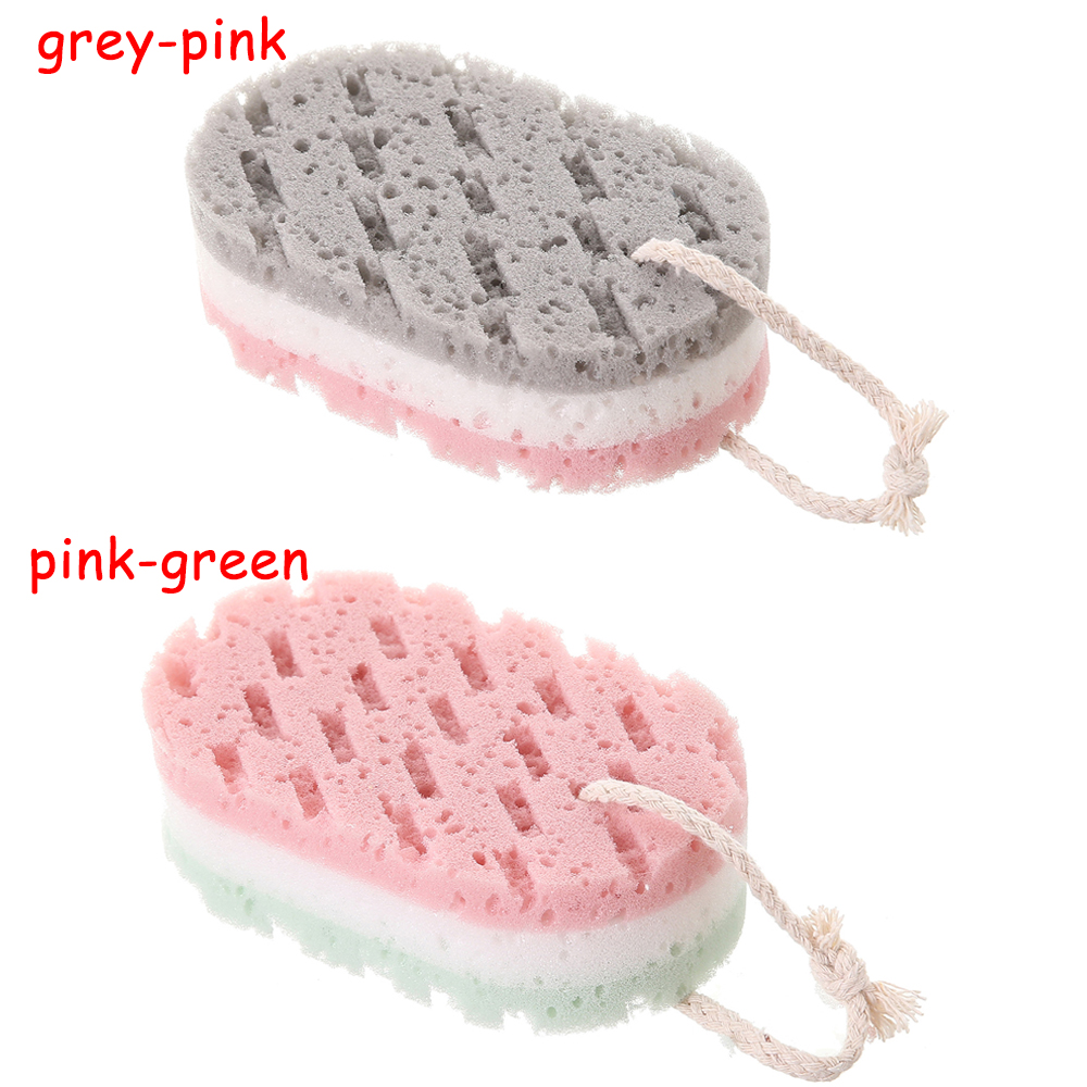 Bola de baño de esponja de tres colores, cepillo de masaje de espuma rápida de alta calidad, frotamiento de ducha suave, accesorios de baño para exfoliación de todo el cuerpo