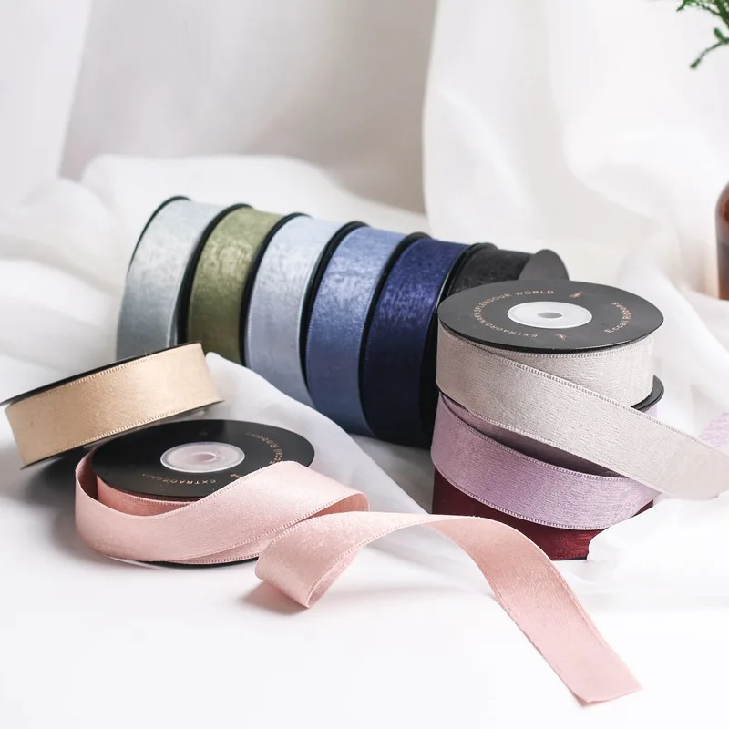 3หลา Matte รูปแบบริบบิ้น DIY อุปกรณ์เสริมผมวัสดุช่อบรรจุภัณฑ์เสื้อผ้าอุปกรณ์เสริมของขวัญตกแต่ง
