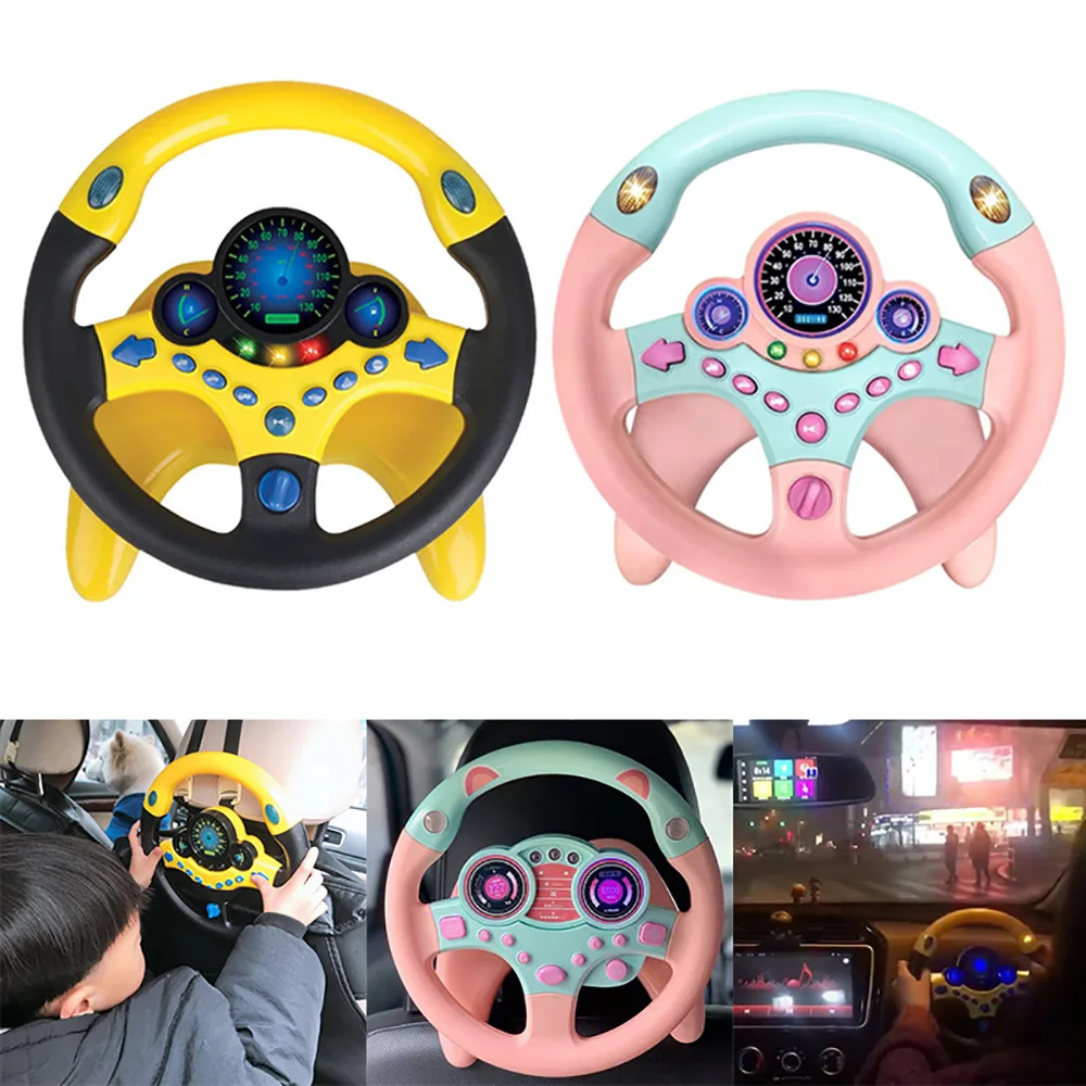 จําลองไฟฟ้าพวงมาลัยของเล่นแสงและเสียงการศึกษาเด็ก Co-Pilot รถเด็กของเล่น Vocal ของเล่นของขวัญ