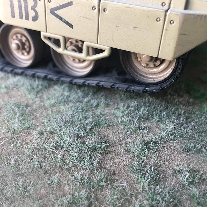 Hierba estática de temporada mezclada de 100G y 3mm para diseño de vía férrea de tren a escala, materiales de modelo en miniatura, fibras de flocado estáticas