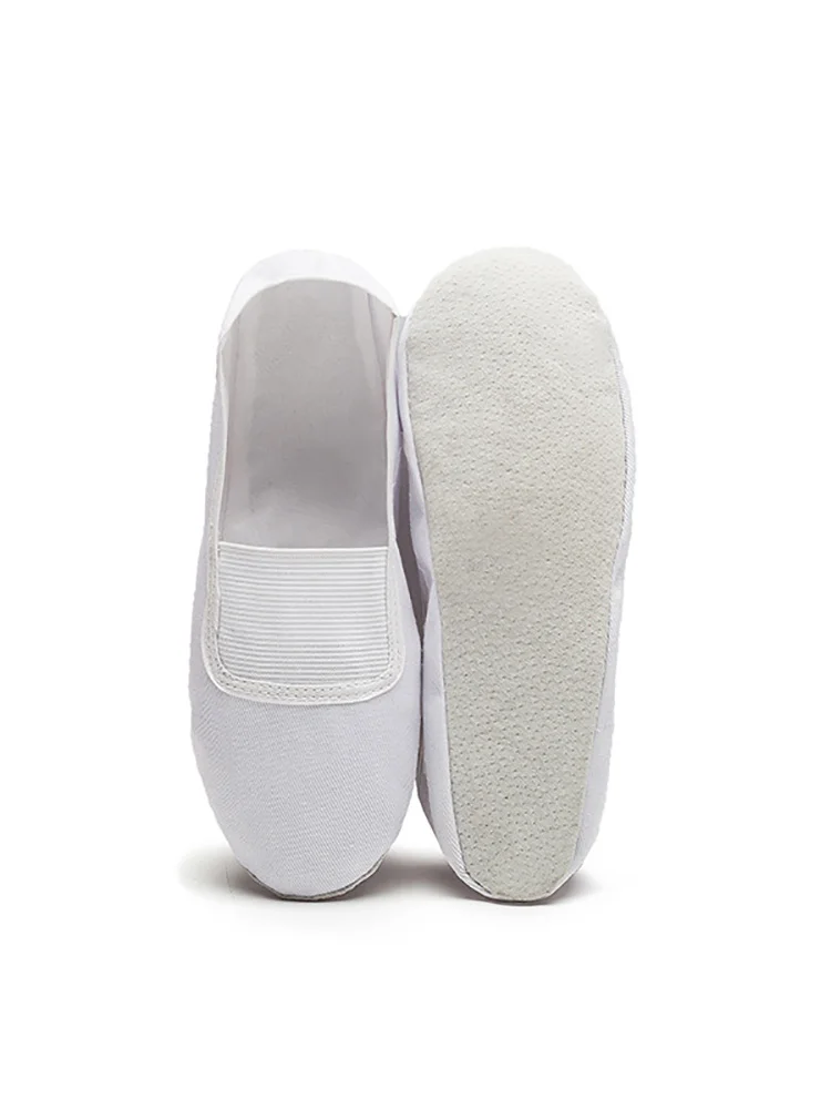 USHINE EU22-45 全体レザーソール黒、白フラットヨガ教師フィットネス体操バレエダンスシューズ子供女性男性