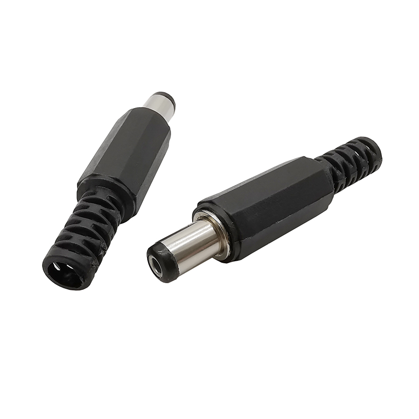 10 Uds (5 pares) 12V 3A 5,5x2,1mm conector macho de alimentación CC toma de corriente CC conector hembra tuerca de tornillo adaptador de montaje en Panel 5,5*2,1mm