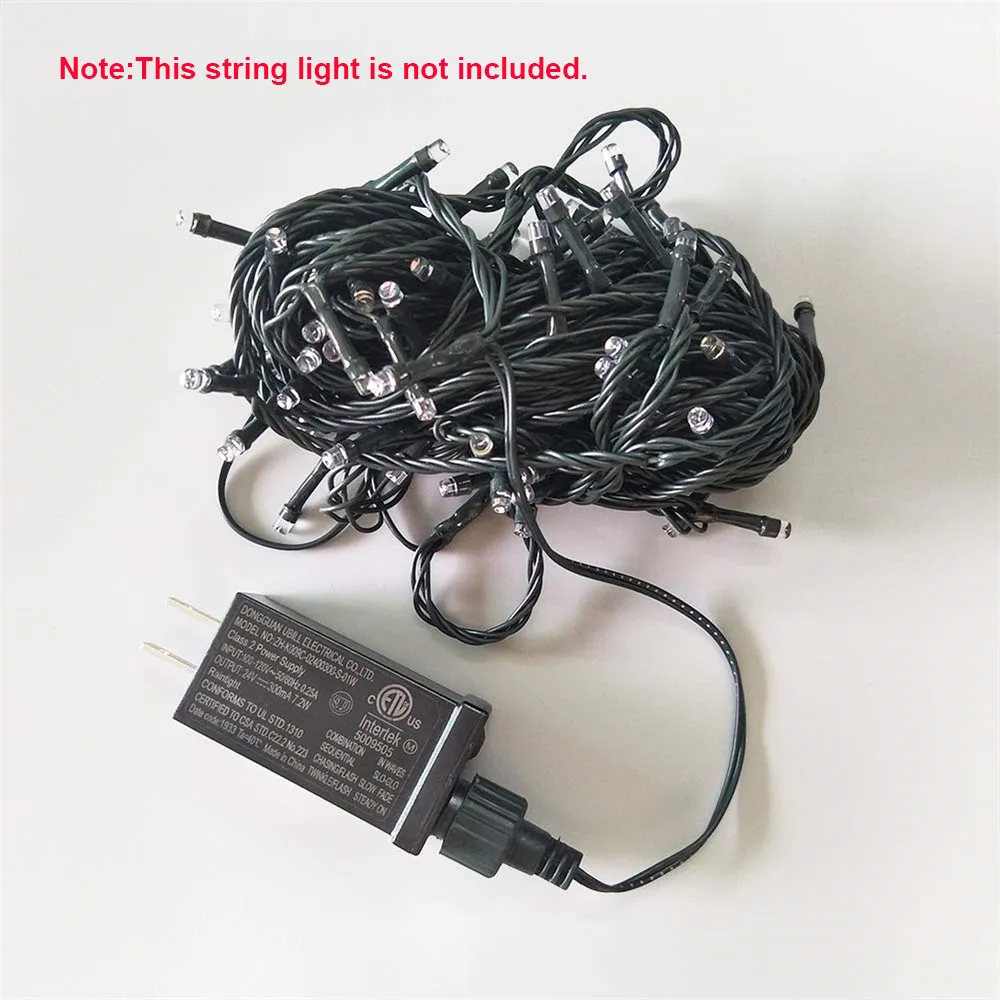 EU Anh Mỹ Âu Cắm Dùng Bộ Chuyển Đổi Ổ Cắm Đôi 24V/30V Điện Áp Thấp biến Áp Vườn Lồng Đèn Phụ Kiện & 8 Chức Năng