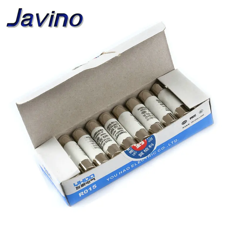 Bộ 5 10*38 Nhanh Thổi Gốm Cầu Chì 10X38 Mm Cầu Chì 500V 0.5A 1A 2A 4A 5A 6A 8A 10A 16A 20A 32A RO15 RT18 RT14