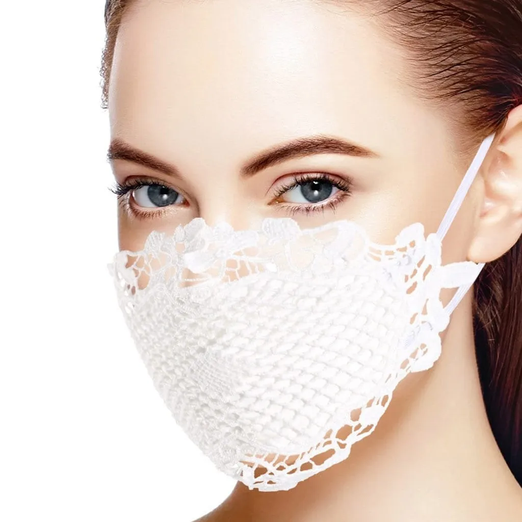 PM2.5กรองหน้ากากลูกไม้ที่ละเอียดอ่อน Applique และสามารถนำกลับมาใช้ใหม่ได้ปากหน้ากากใบหน้าป้องกันฝุ่น Facemask Mascarilla Mujer