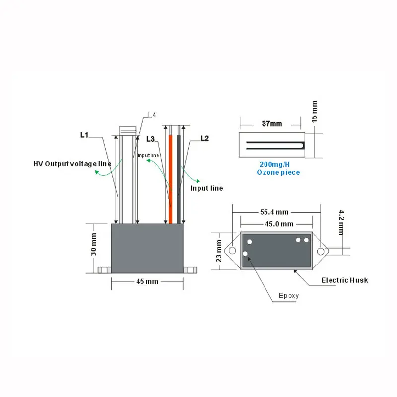 Máy Tạo Ozone Phần Đĩa Sứ Tự Làm Máy Lọc Không Khí Cho Nhà, Ozone Đầu Ra Mật Độ 200 Mg/giờ Miễn Phí Vận Chuyển