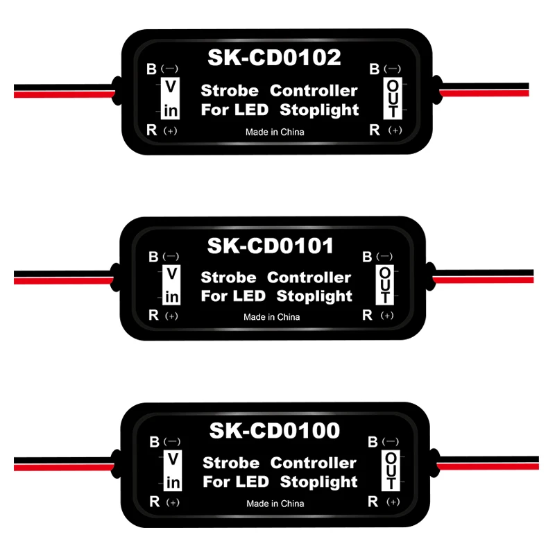 HAUSNN GS-100A controlador estroboscópico de Flash módulo intermitente para coche LED luz de freno lámpara CD0102 12V/24V protección contra cortocircuitos