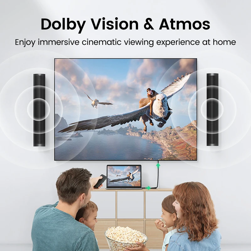 UGREEN Cáp HDMI 2.1 48Gbps Tốc Độ Cực Cao 8K Dây Cáp HDMI 4K/120Hz Năng Động HDR dolby Atmos Cho PS5 Xbox Dòng X Cáp HDMI