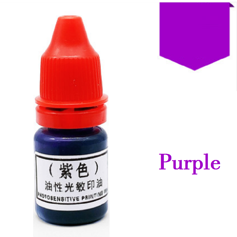 7Ml Lichtgevoelige Inkt Flash Voor Persoonlijke Naam Stempel, Heldere Kleuren, Hoge Dichtheid