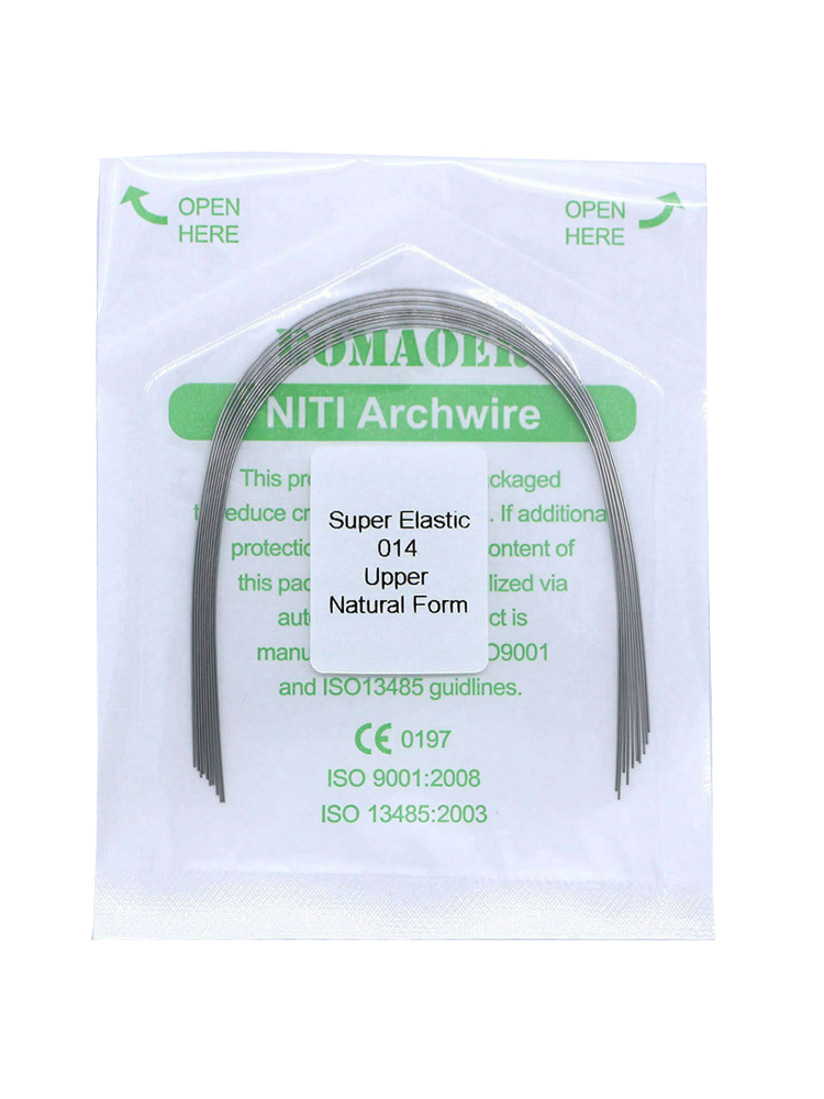 จัดฟัน Nitinol Arches 5 แพ็ค Super Elastics ทันตกรรมลวดธรรมชาติรูปแบบ Niti รอบ Arch สายไฟทันตแพทย์วัสดุการแก้ไข