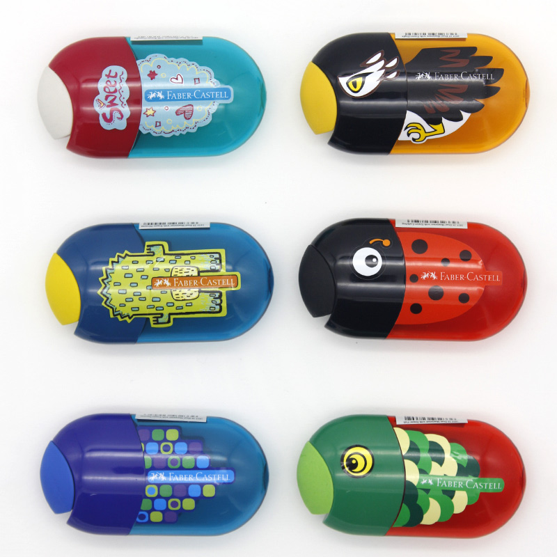 Faber Castell Kéo Đẩy Đôi Gọt Bút Chì 1 Lỗ Đôi Lỗ Đa Năng Học & Đồ Văn Phòng